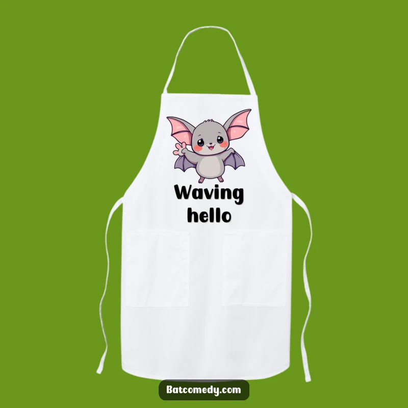 Funny Bat Wave Apron: Cheerful Kitchen Companion for a Humorous Gift