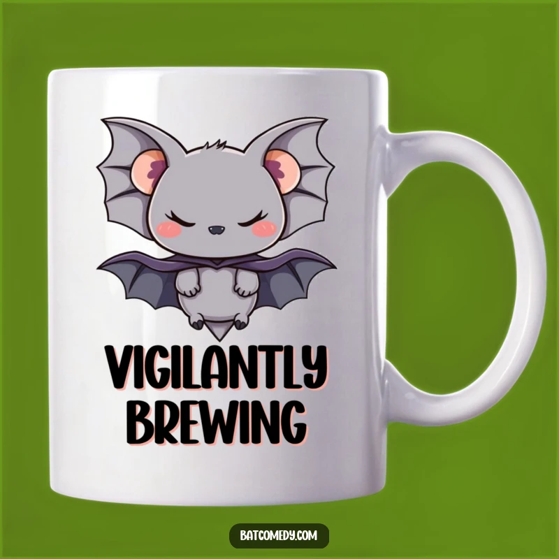 Funny Bat Cape Mug: Mischievous Flying Hero Design for a Hilarious Gift