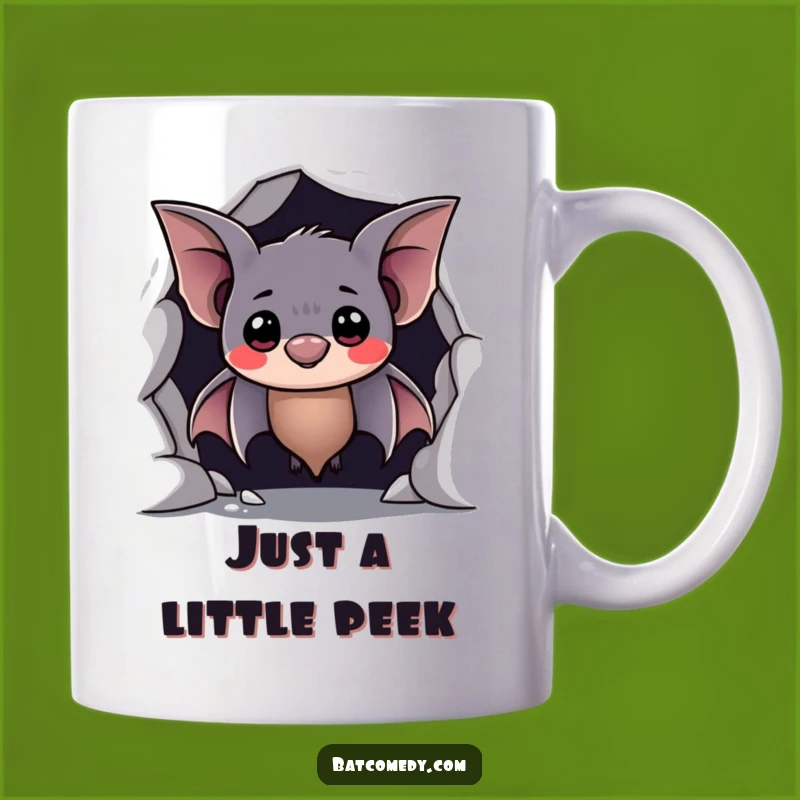 Funny Shy Bat Mug - Hilarious Gift for Introverts & Gentle Souls