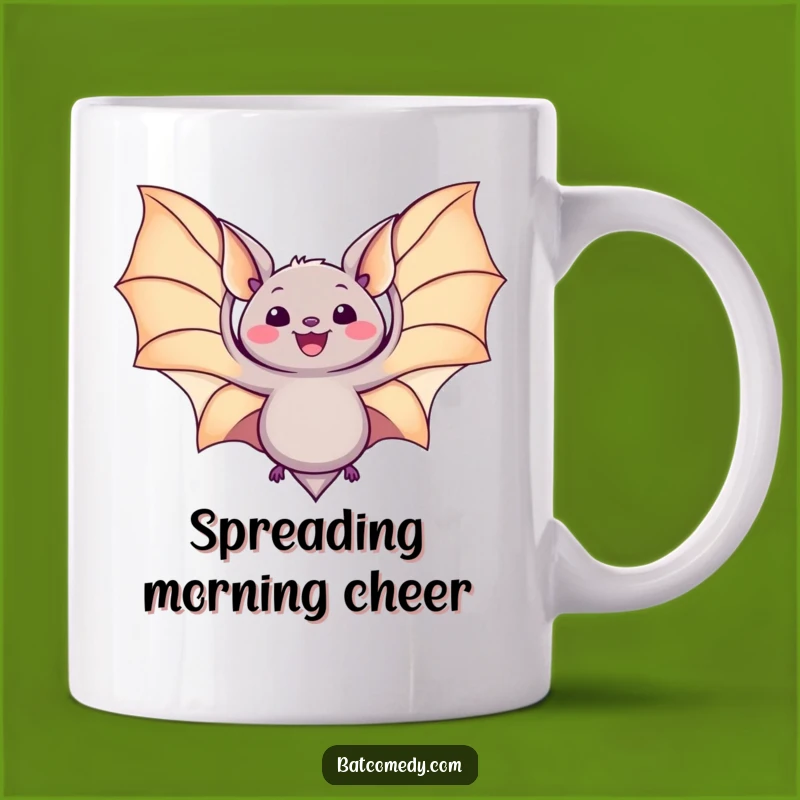 Funny Kawaii Bat Wings Mug - Delightful & Hilarious Gift for Joy