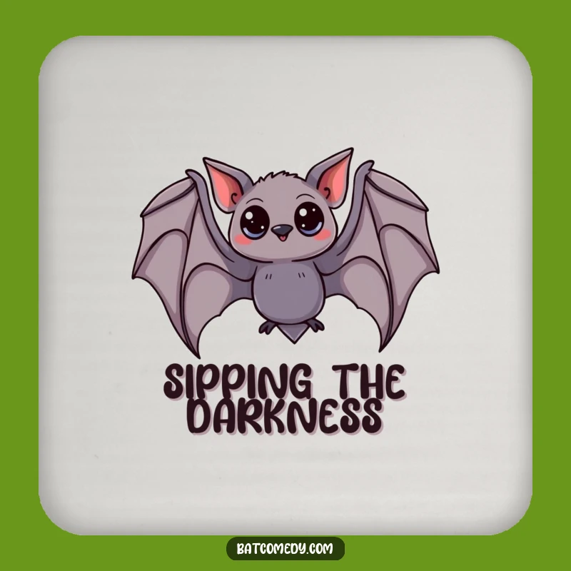 Funny Curious Bat Coasters: Protect Surfaces with Swooping Style Funny Gift