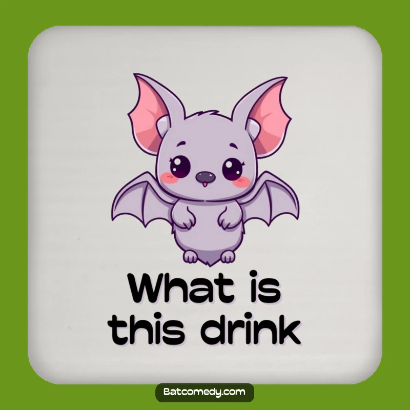 Funny Kawaii Bat Coaster: Protect Surfaces with Curious Charm