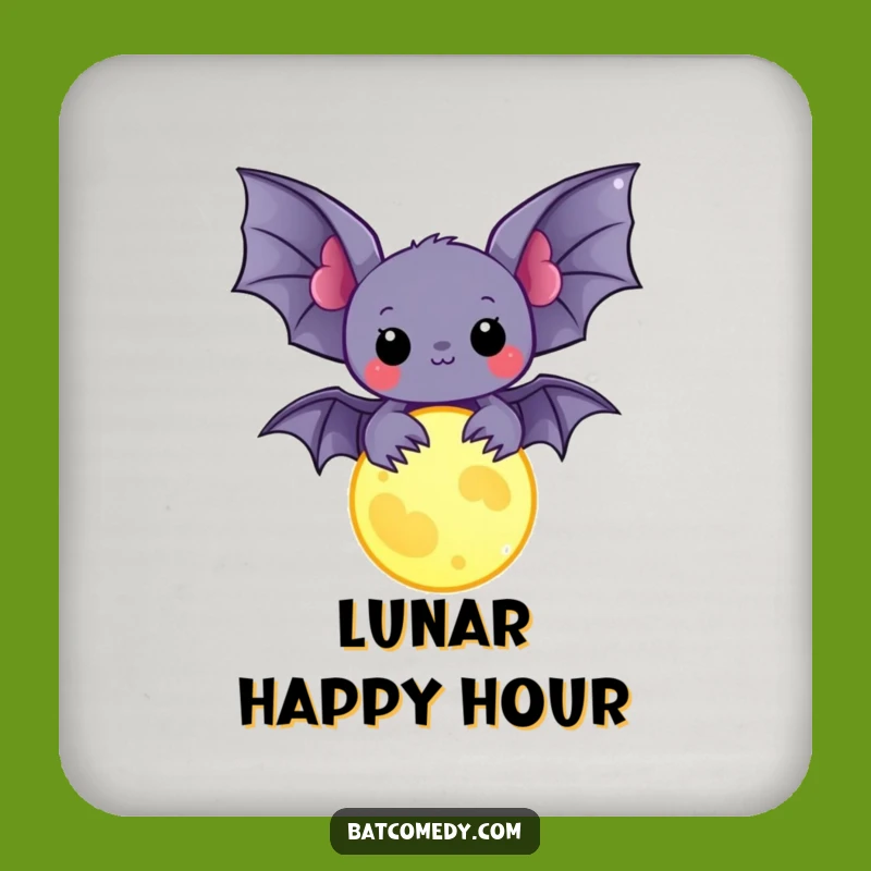 Funny Kawaii Bat Coaster: Protect Surfaces with Lunar Magic