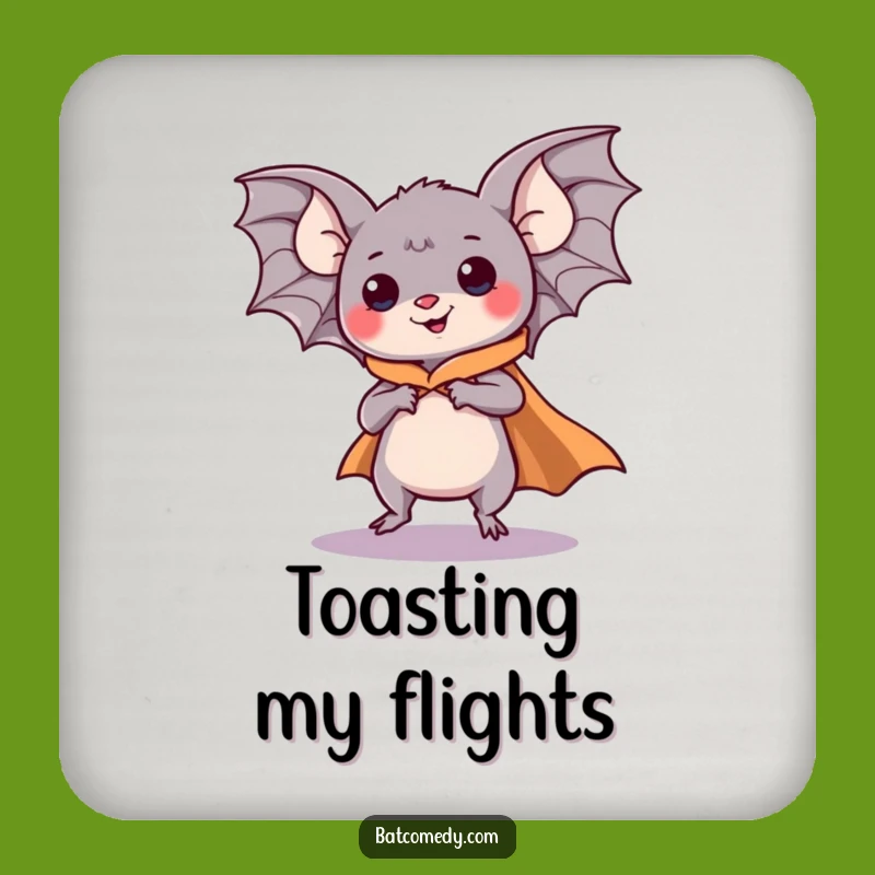 Funny Kawaii Bat Coaster: Protect Your Table with Heroic Style