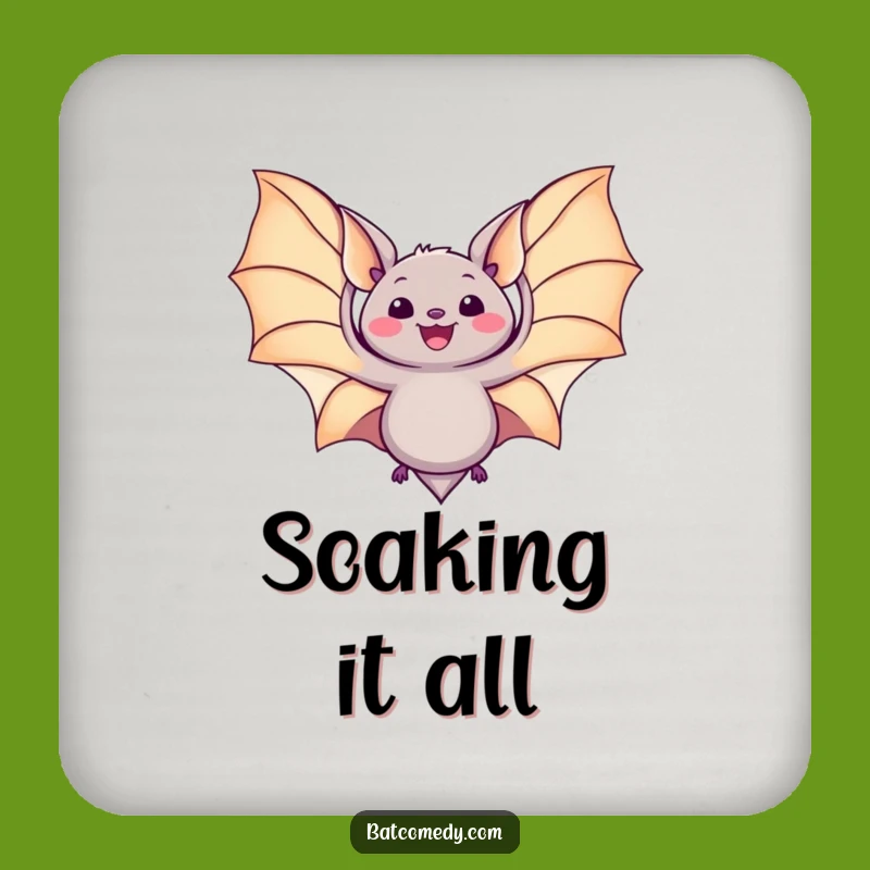 Funny Kawaii Bat Wings Coaster - Delightful Surface Protection