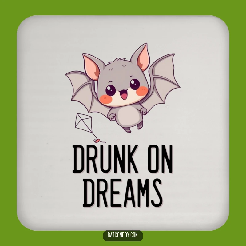 Funny Kite Bat Drink Coaster: Enthusiastic Protection for Your Surfaces