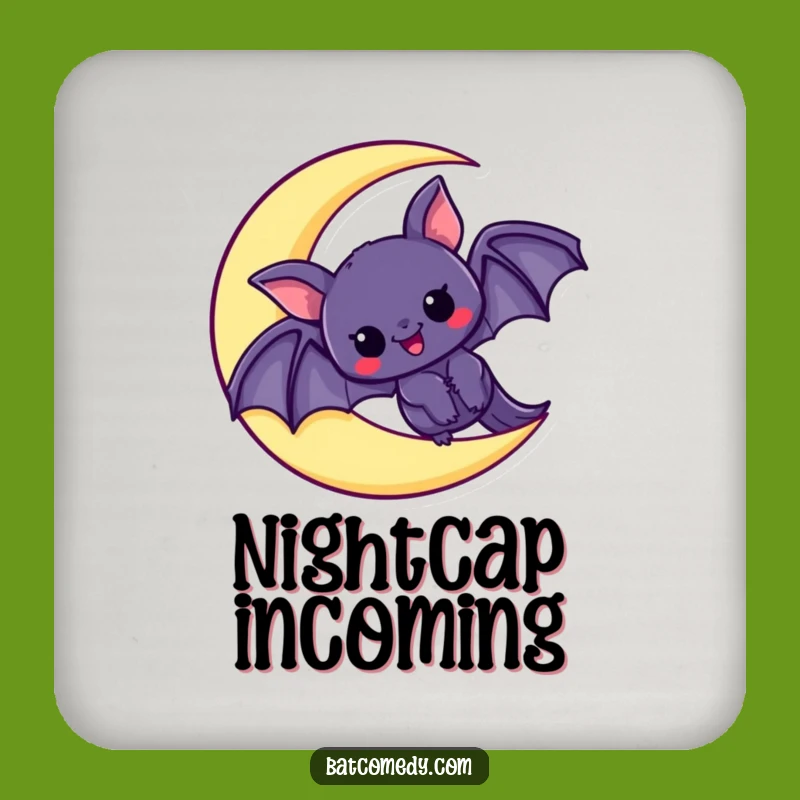 Funny Kawaii Bat Moon Coaster: Excitement Protection, Perfect Funny Gift