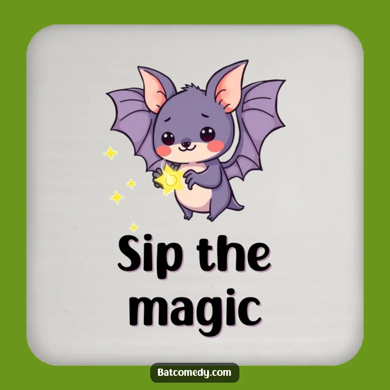 Funny Kawaii Bat Firefly Wonder Coaster - Protect Surfaces with Enchantment
