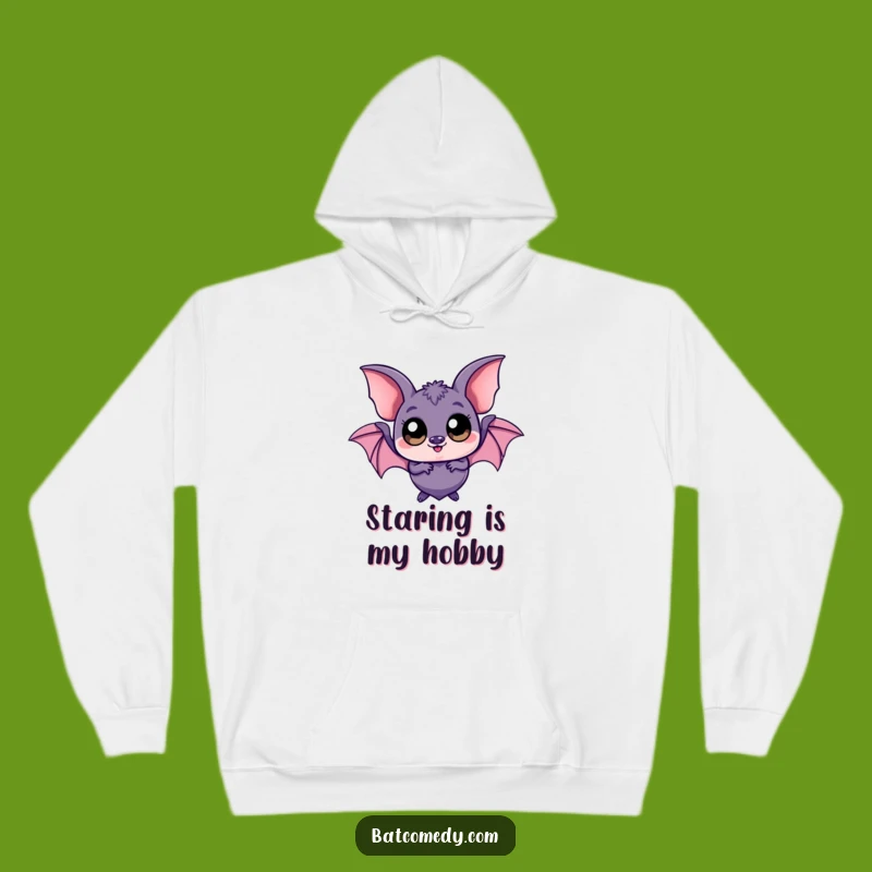 Cozy Funny Kawaii Bat Big Eyes Hoodie - Playful & Warm Comfort