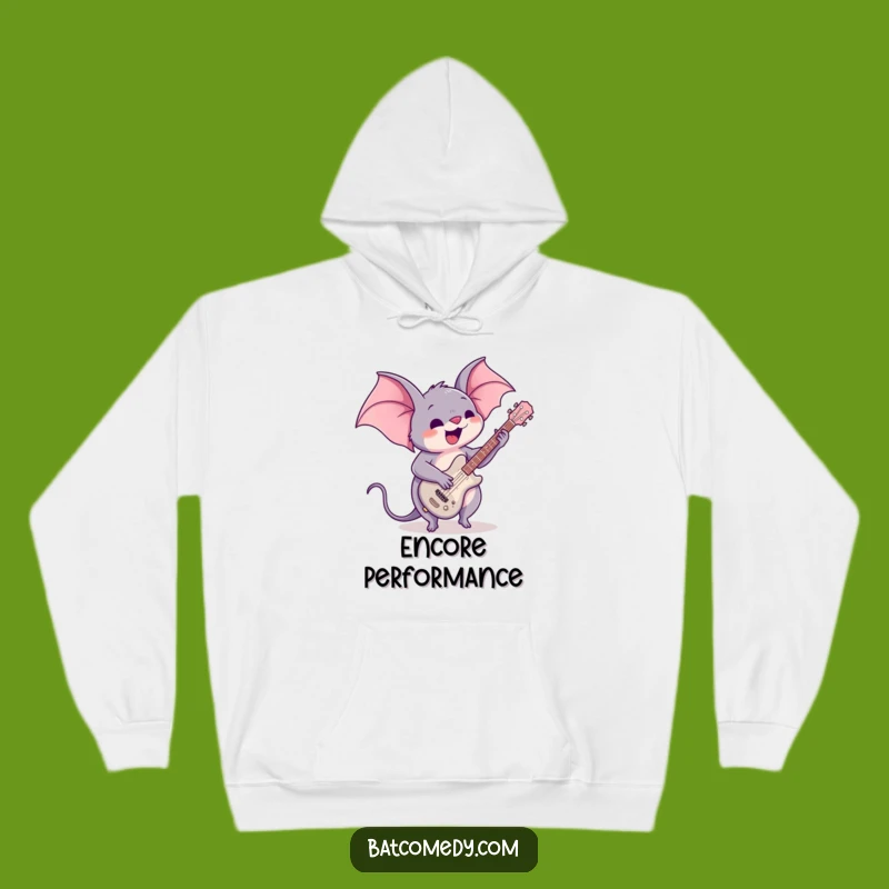 Funny Kawaii Bat Guitar Hoodie: Cozy Rockstar Wear, The Ultimate Funny Gift