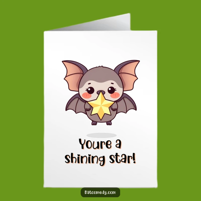 Free Printable Congrats Card: Star-Nose Bat - Funny Downloadable Gift