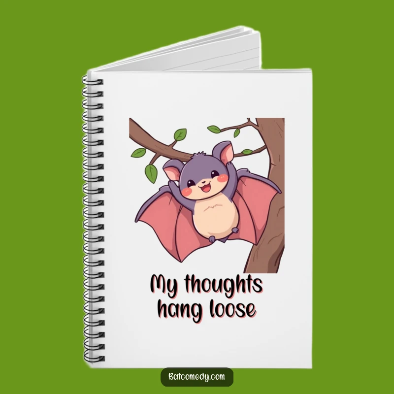 Funny Bat Grin Notebook - Hilarious Journal for Your Happy Thoughts