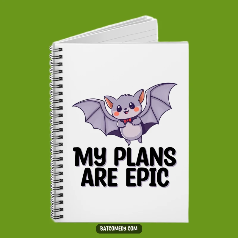 Funny Bat Superhero Notebook, Speedy Flying Cape Journal