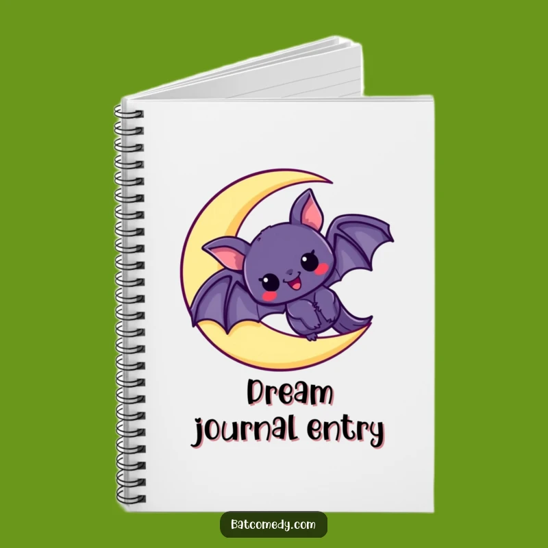 Funny Kawaii Bat Moon Notebook: Excitement Journal, Perfect Funny Gift