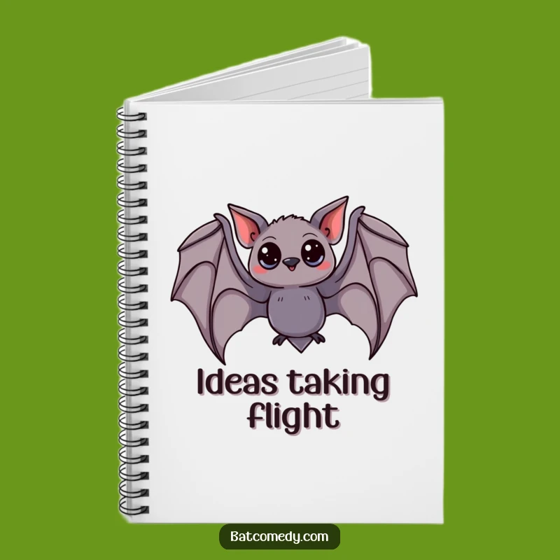 Funny Curious Bat Notebook: Jot Down Ideas with Winged Inspiration Funny Gift