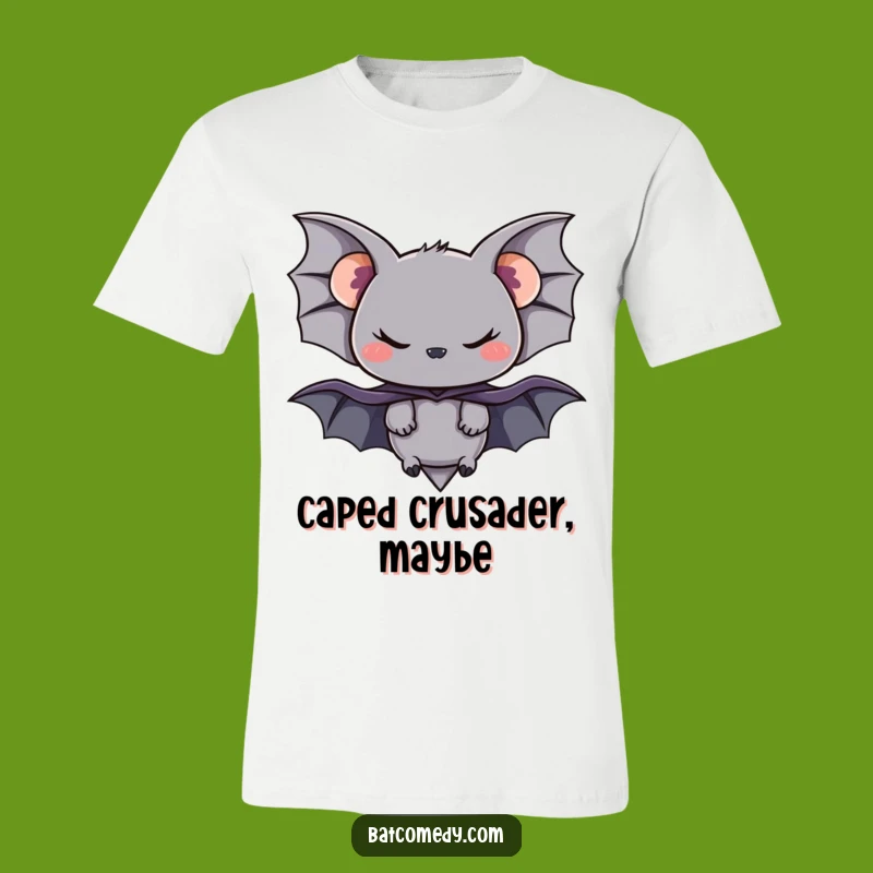 Funny Flying Bat Cape T-Shirt: Mischievous Hero Apparel for a Humorous Gift