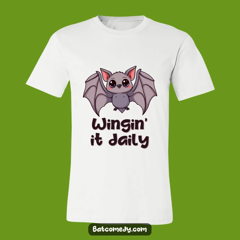 Funny Curious Bat T-Shirt: Wearable Whimsy for Bat Lovers Funny Gift