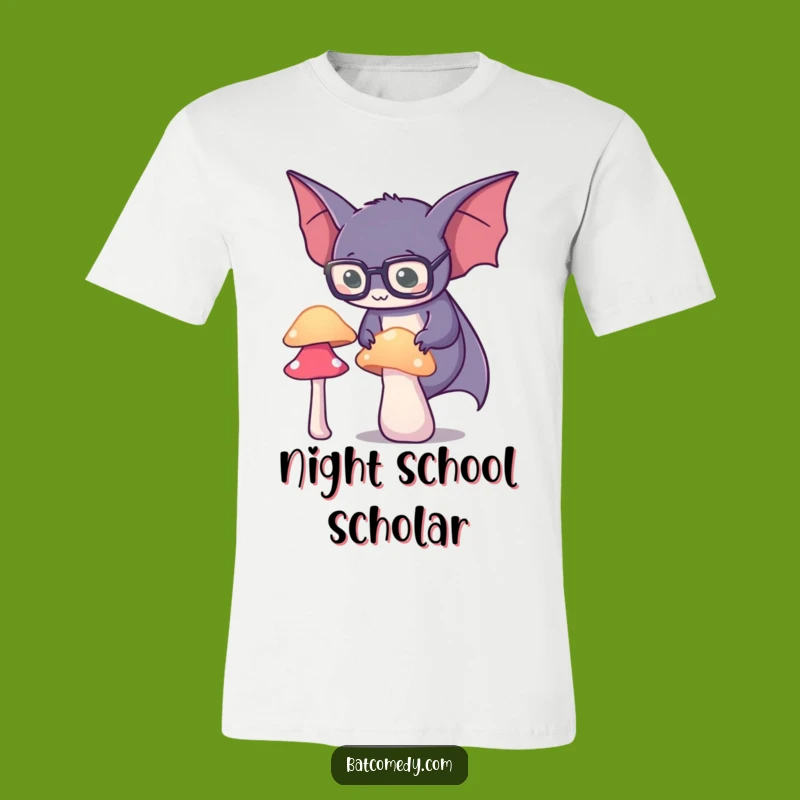Funny Spectacled Bat T-Shirt: Smart Night Owl Explorer Tee Funny Gift
