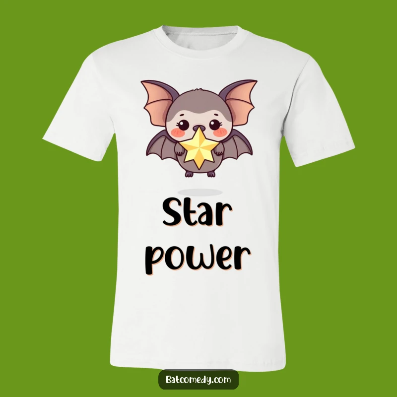 Funny Star Bat T-Shirt: Enchanting Balance Apparel for a Humorous Gift