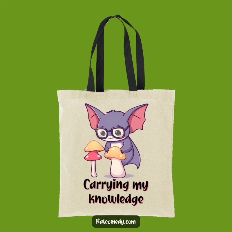 Funny Spectacled Bat Tote Bag: Carry Your Wisdom and Wonders Funny Gift