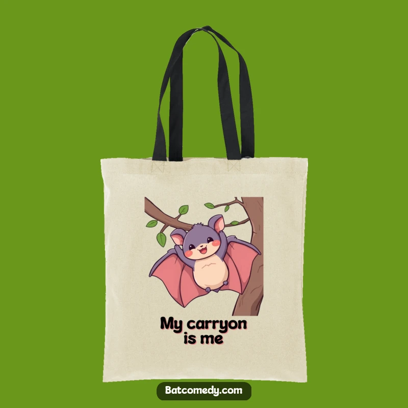 Funny Bat Grin Tote Bag - Playful & Practical for Everyday Adventures